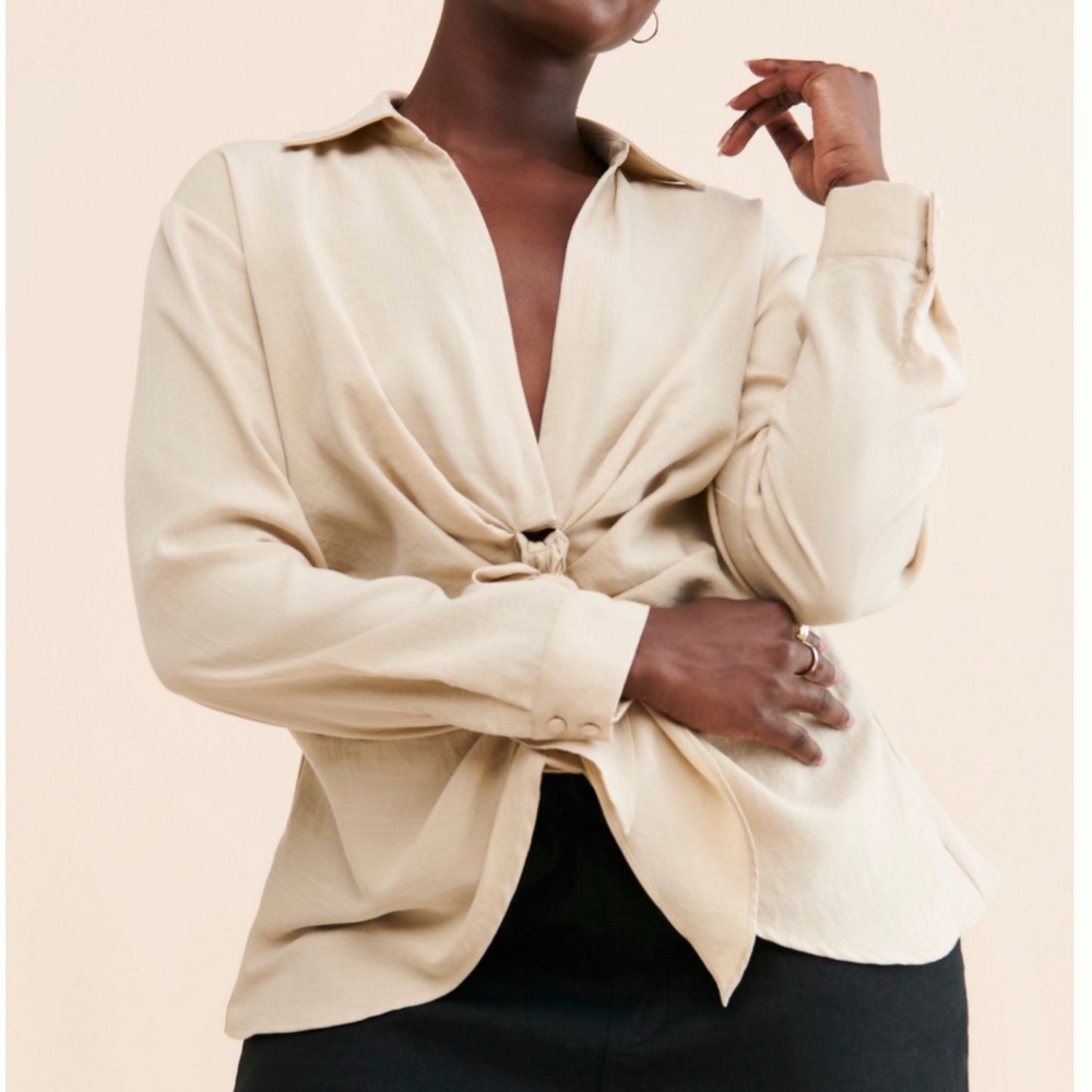 Eloquii Anthropologie Elegant beige Women's Top